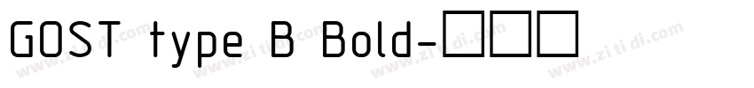 GOST type B Bold字体转换